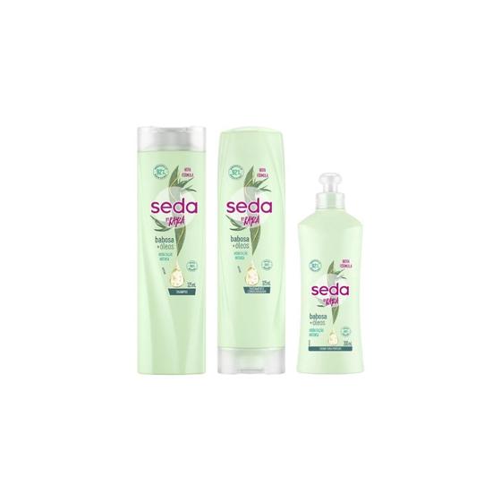 Imagem de Kit Shampoo Seda 325Ml + Cond + Pentear Babosa Oleos