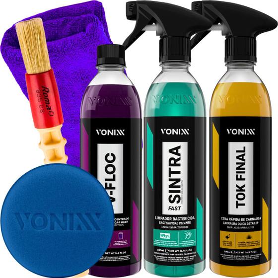 Imagem de Kit Shampoo V-Floc pH Neutro Cera Tok Final Sintra Fast Vonixx