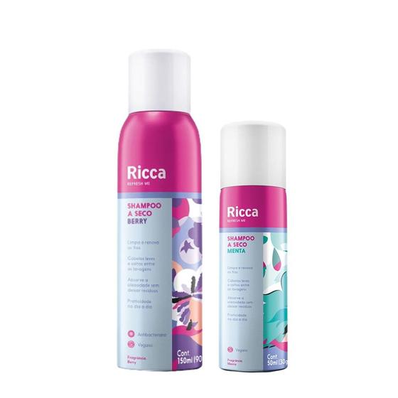 Imagem de Kit Shampoos A Seco Menta 150ml e Shampoo a Seco Berries Shakeberry 150ml