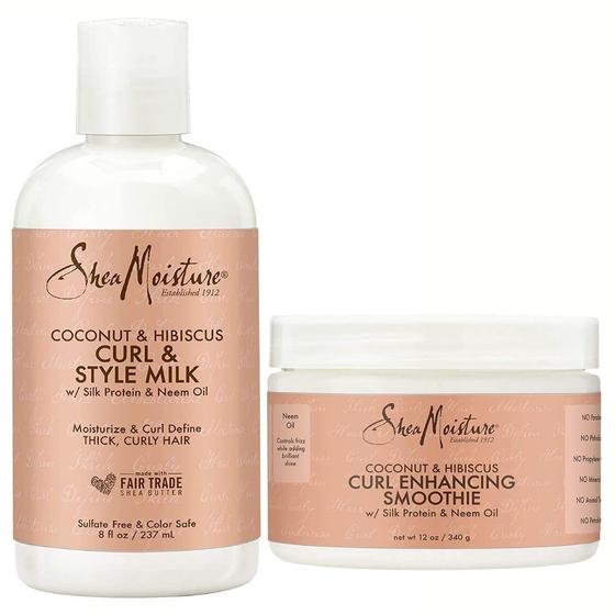 Imagem de Kit Sheamoisture Coco &amp Hibisco Creme E Ativador De Cachos