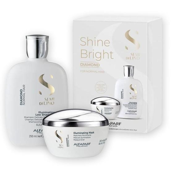 Imagem de Kit Shine Bright Diamond Semi Di Lino - Alfaparf Milano