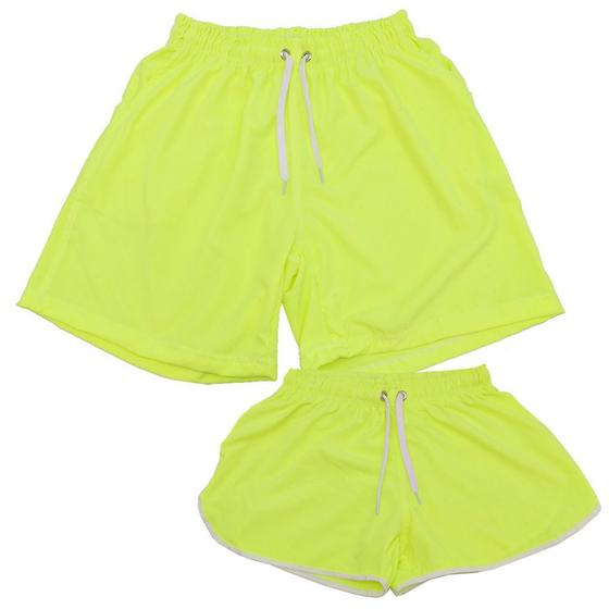 Kit Short Casal Evoltenn Tactel Estampa Sublimatica Tendência Short