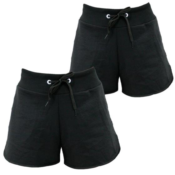 Imagem de Kit Shorts Básico Moletom Com 2 Peças Shortinhos Leves Academia Verão