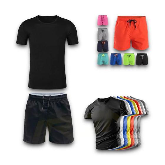 Imagem de Kit Shorts Bermuda + Camiseta Fitness Corrida MASCULINA POLIAMIDA 283