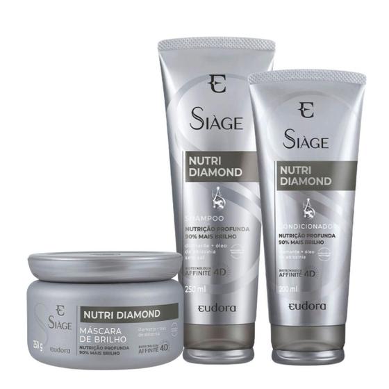 Imagem de Kit Siage Eudora Nutri Diamond C/3