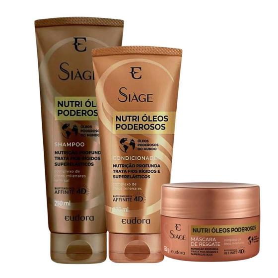 Imagem de Kit Siage Eudora Nutri Óleos Poderosos C/3