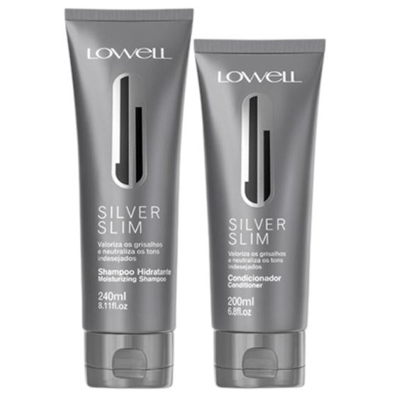 Imagem de Kit Silver Slim 1 Shampoo 240ml 1 Condicionador 200ml Lowell