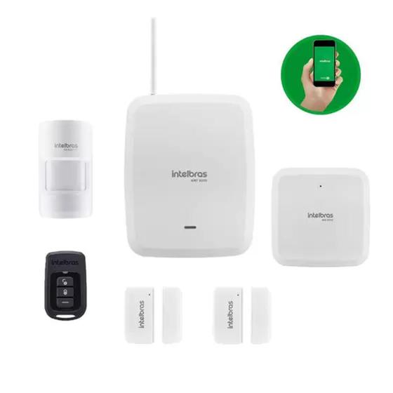 Imagem de Kit Sistema de Alarme s/ Fio Contra Roubo AMT 8000 Slim - Intelbras