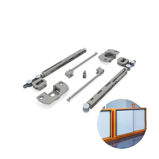 Imagem de Kit Sistema Multi Top Para Porta de Balcão E Aéreo (12 A 20 Kg) Para 2 Portas Rometal