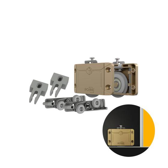 Imagem de Kit Sistema Para Porta de Correr Ro65 Prime Edição Especial Com Guia 4032 Rometal