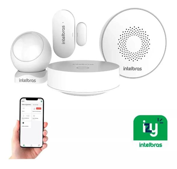 Kit Sistema Segurança Smart Intelbras Iss1001 Acesso App Izy Smart
