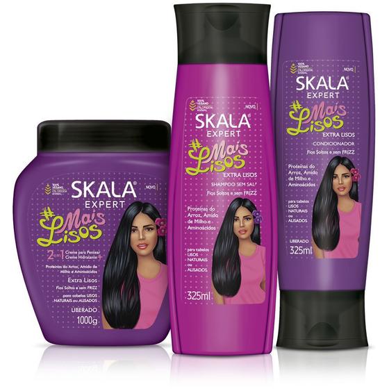 Imagem de Kit Skala Mais Liso Shampoo 325ml + Condicionador 325ml + Creme Tratamento 1 Kg