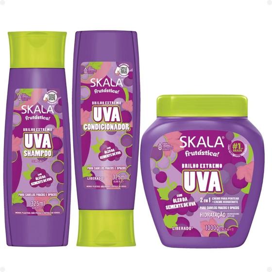 Imagem de Kit Skala Uva: Shampoo e Condicionador+ máscara de tratamento