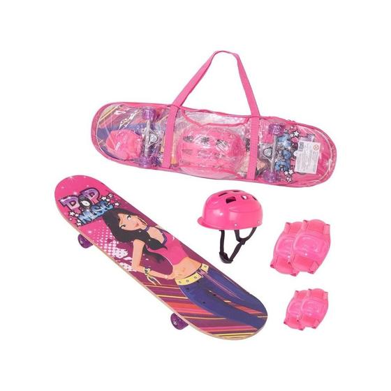 Imagem de Kit Skate infantil Completo Menina - Fenix SKR-0031