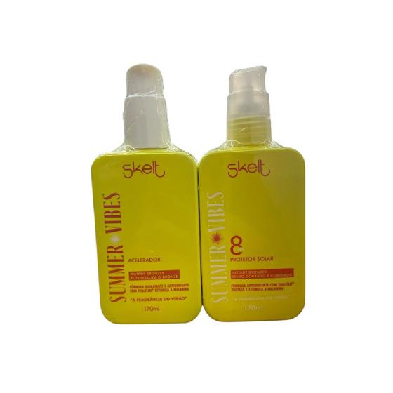 Imagem de Kit Skelt Summer Vibes - Protetor Solar 8 FPS 170ml + Acelerador 170ml