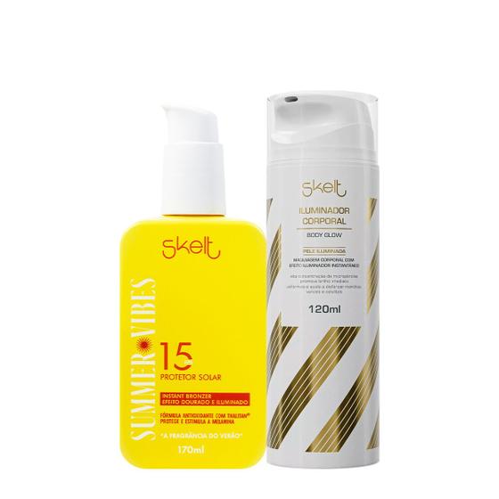 Imagem de Kit Skelt Summer Vibes Red Carpet Iluminador Protetor Solar (2 produtos)