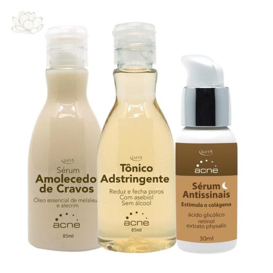 Imagem de Kit Skin Care Amolecedor Cravos Tônico Sérum Antissinais