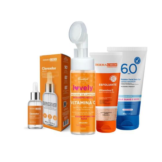 Imagem de Kit Skin Care Cuidado Facial com Vitamina C Para Todos os Tipo de Pele