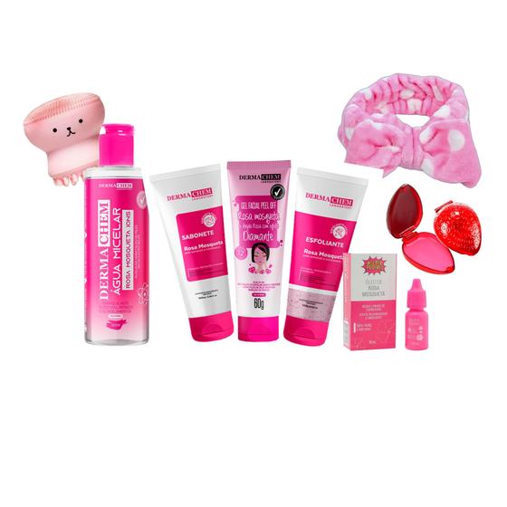 Imagem de Kit Skin Care Infantil Com Rosa Mosqueta e Brilho Labial