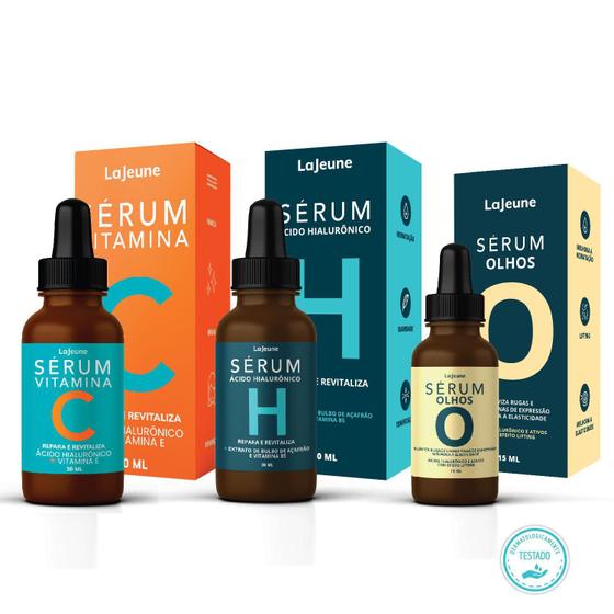 Imagem de Kit Skincare 3 Sérum Profissional Vitamina C Antimarcas +