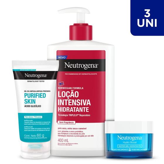 Imagem de Kit Skincare Neutrogena Norwegian + Purified Skin + Hydro Boost
