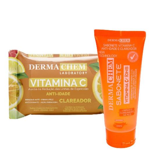 Imagem de Kit Skincare Sabonete + Lenço Vitamina C Dermachem