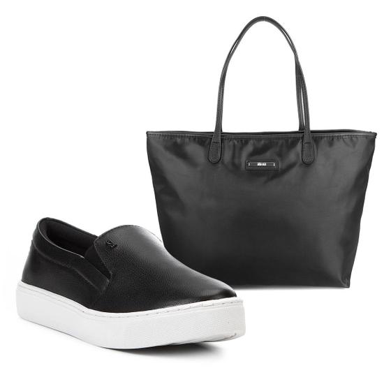 Imagem de Kit Slip On + Bolsa Nylon Santa Lolla Feminino