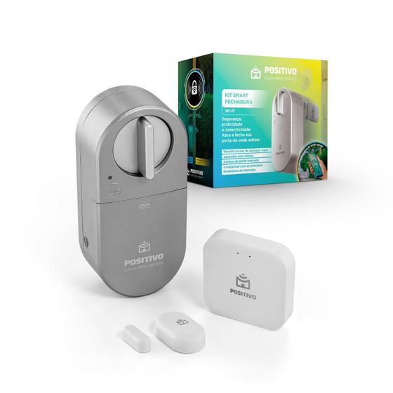 Kit Smart Fechadura Wi-Fi Positivo Casa Inteligente Menor preço em Kit Smart Fechadura Wi-Fi Positivo Casa Inteligente