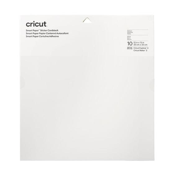 Imagem de Kit Smart Papel Cartolina Smart Branco - Cricut - 33x33cm - 10 folhas