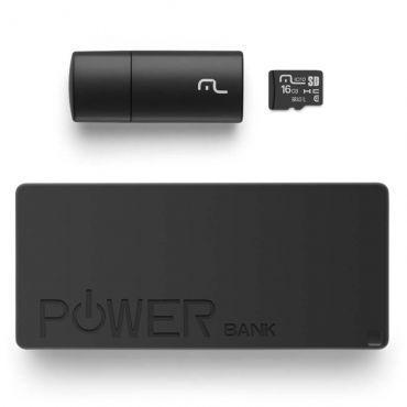 Imagem de Kit Smathphone Power Bank 4000mAh + Pendrive + Cartão de memória Micro SD classe 10 com 16GB Multilaser - MC220