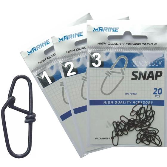 Imagem de Kit Snap De Pesca Quick Lock N1 N2 N3 Marine Sports