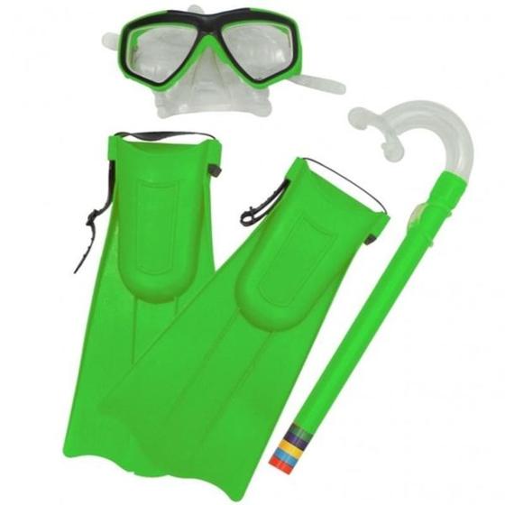Imagem de Kit Snorkel Com  Mascara E Nadadeiras Infantil 29900 Belfix