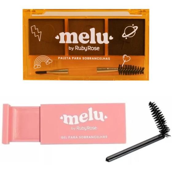 Imagem de Kit Sobrancelha Melu - Sombra + Gel Modelador 