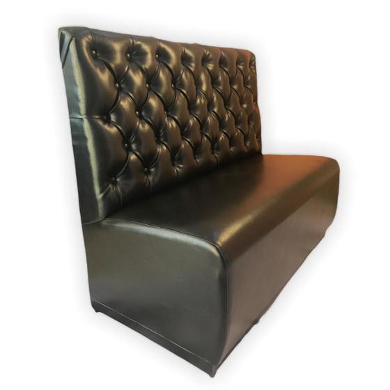 Kit Sofá Booth Banco 6 unidades 1,20m Preto Para Restaurantes Bares