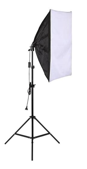 Imagem de Kit Soft Box Estúdio 50X70Cm Suporte 1 Lâmpada Contínua E27