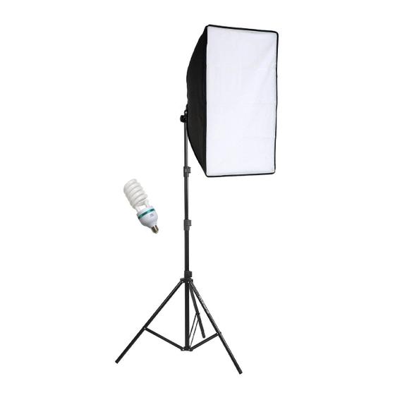 Imagem de Kit Softbox 50x70 Iluminação para Estúdio 150w c/ Tripé - 220v