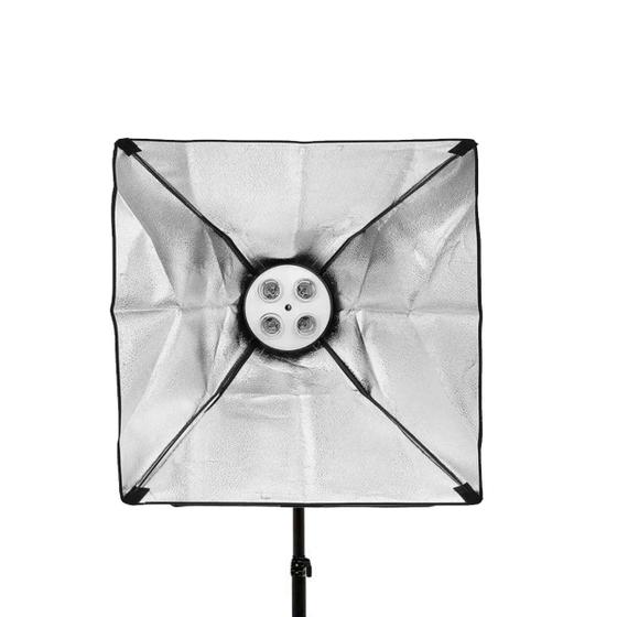 Imagem de Kit Softbox 60x60 com Soquete Quadruplo e Tripé Greika