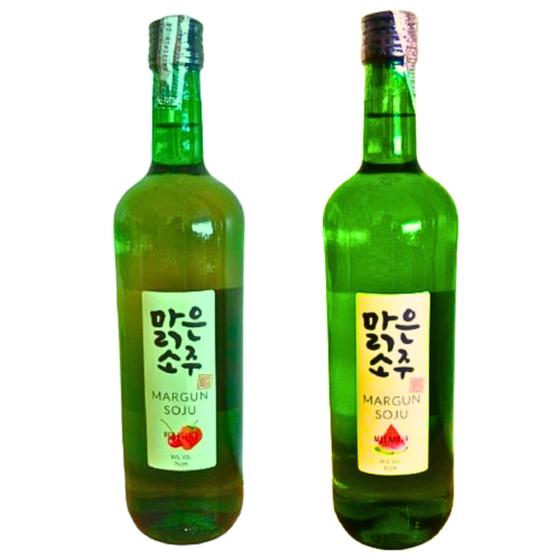 Imagem de Kit Soju Margun Red Velvet e Melancia Bebida Coreana 750ml