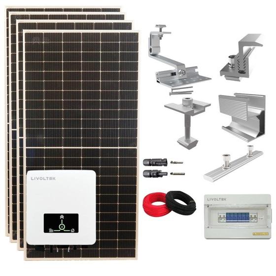 Imagem de Kit Solar 6,6kWp ou 792kWh/mês Livoltek Ondulado