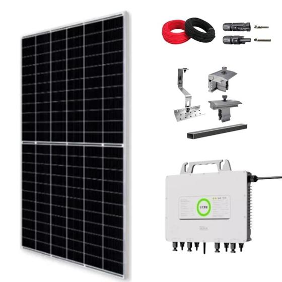 Imagem de Kit Solar Canadian Monocristalino 234kW/mês Inversor SAJ 220V