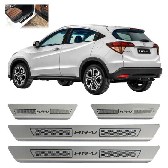 Imagem de Kit Soleira De Porta Aço Inox Escovado Honda Hrv