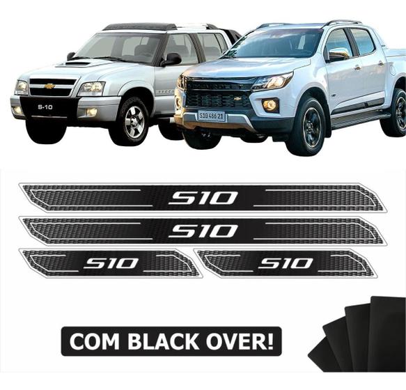Kit Soleira Diamante Chevrolet S10 1995 A 2019 C/ Black Over Menor preço em Kit Soleira Diamante Chevrolet S10 1995 A 2019 C/ Black Over