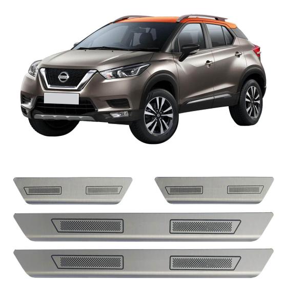 Kit soleira porta aço inox escovado nissan kicks todos anos Menor preço em Kit soleira porta aço inox escovado nissan kicks todos anos
