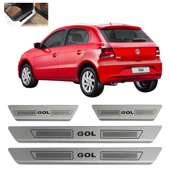 Imagem de Kit Soleira Porta Aço Inox Vw Gol 4P G2 G3 G4 G5 G6 G7