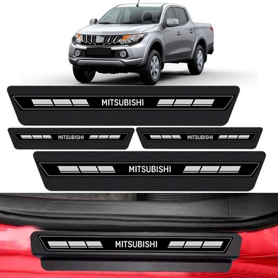 Imagem de Kit Soleira Porta Top Premium Carros Mitsubishi Todos ano