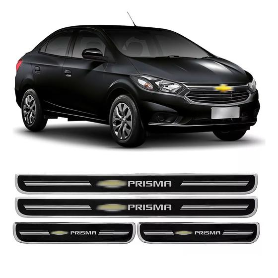 Imagem de Kit Soleira Resinada Adesivo Chevrolet Prisma Novo 2013 a 15