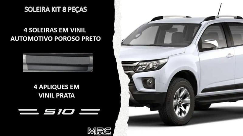 Imagem de kit soleira S10  vinil 8 pçs