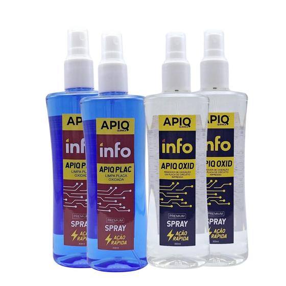 Imagem de Kit Solução Para Limpeza De Placa Oxidada Leve e Pesada Com 4 Unidade