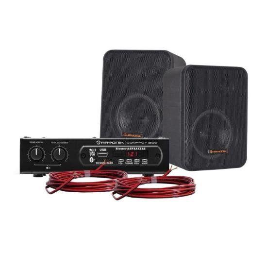 Imagem de Kit Som Ambiente 200W Musical Ambience 2000 V2 Preto Hayonik