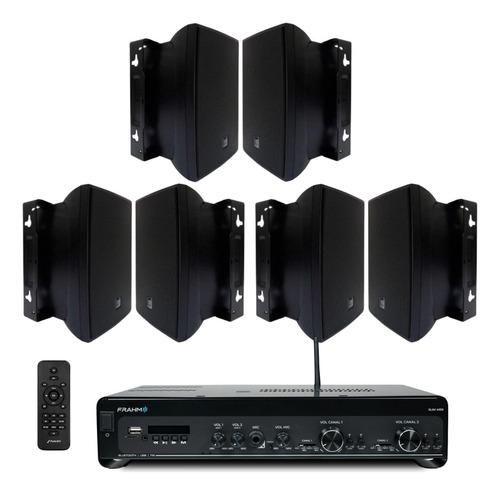 Imagem de Kit som ambiente slim 4100 g5 frahm + 6 cx c521 pretas jbl